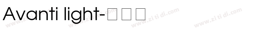Avanti light字体转换